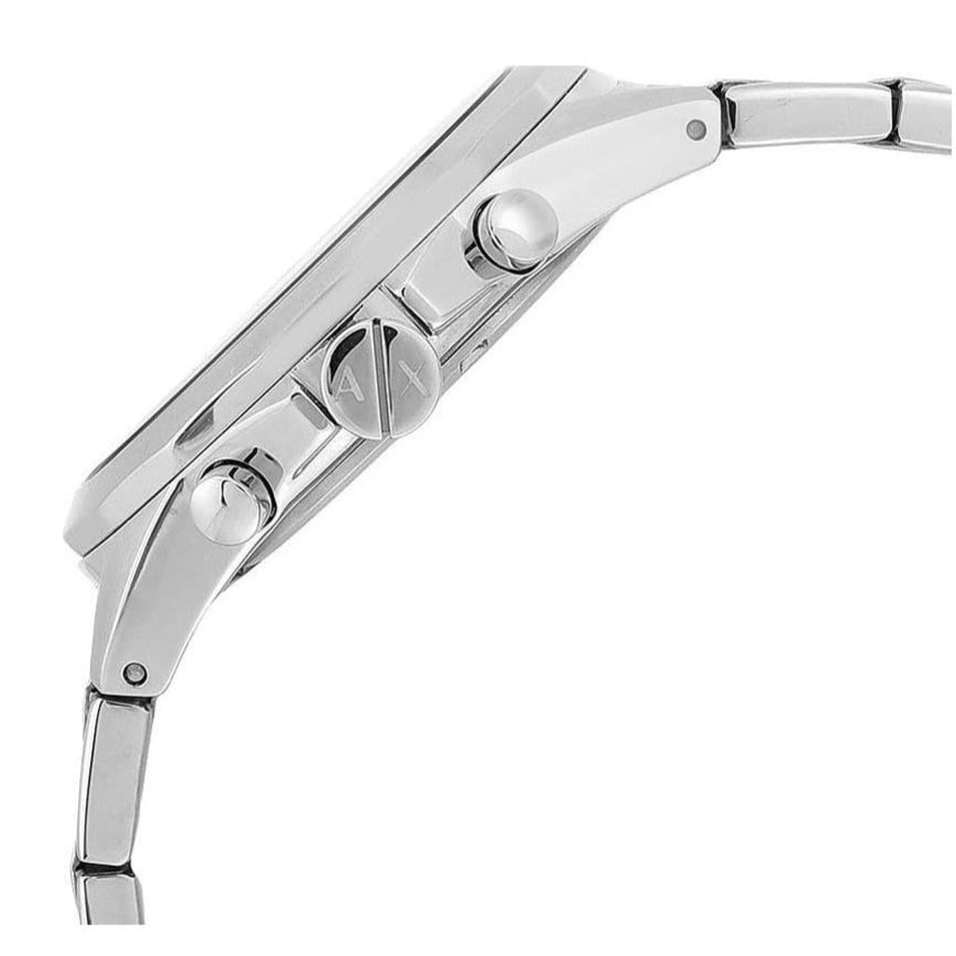 Armani Exchange Drexler AX2600 Men's Chronograph Watch – Black Dial with Silver Stainless Steel Strap