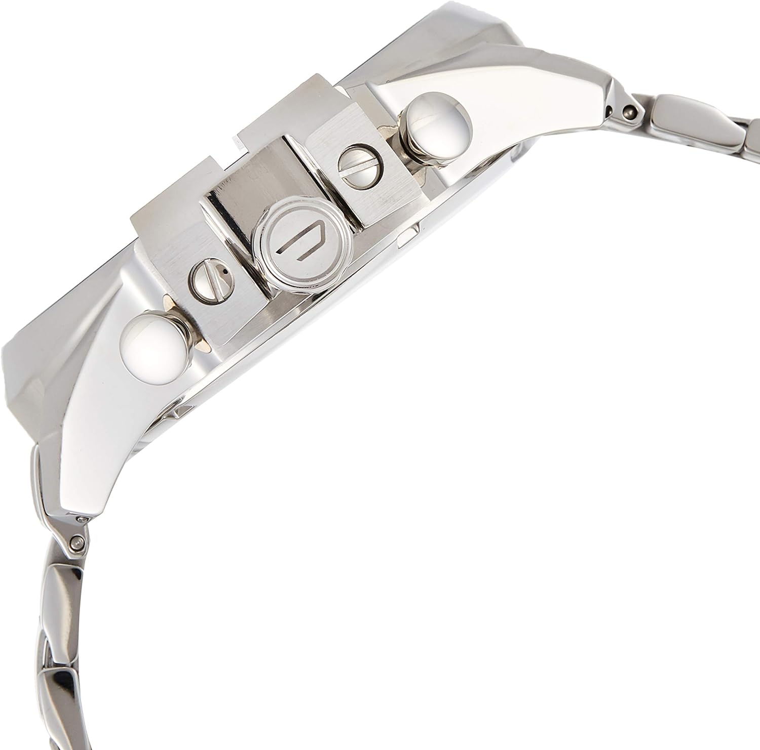 Diesel DZ4477 Mega Chief Chronograph Men's Watch – White Dial & Silver Stainless Steel Strap