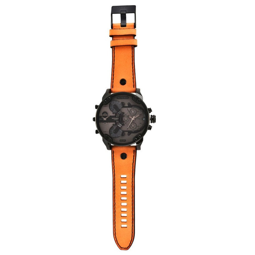 Diesel DZ7406 Mr. Daddy 2.0 Chronograph Men's Watch – Grey Dial & Brown Leather Strap
