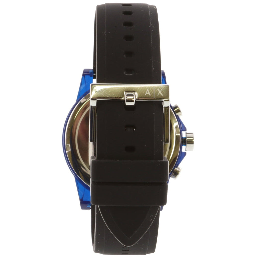 Armani Exchange Outerbanks AX1339 Men's Chronograph Watch – Black Dial with Black Silicone Strap